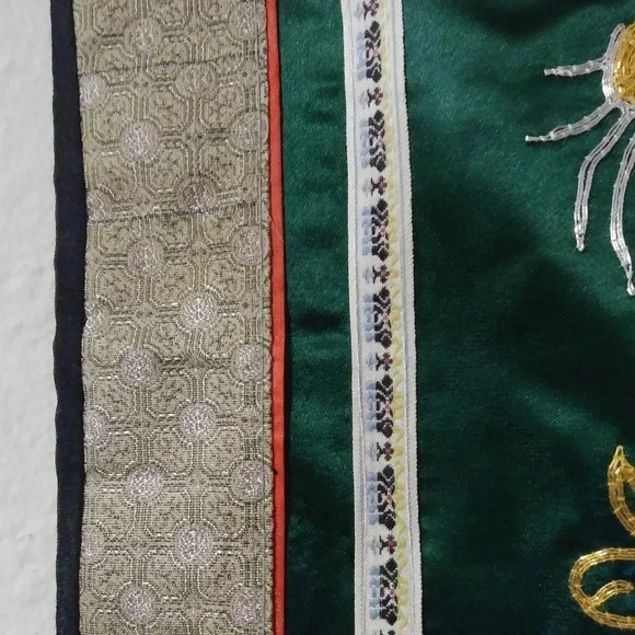 Chinese National Embroidered Fire Dragon Wall Art - Picture 4 of 5